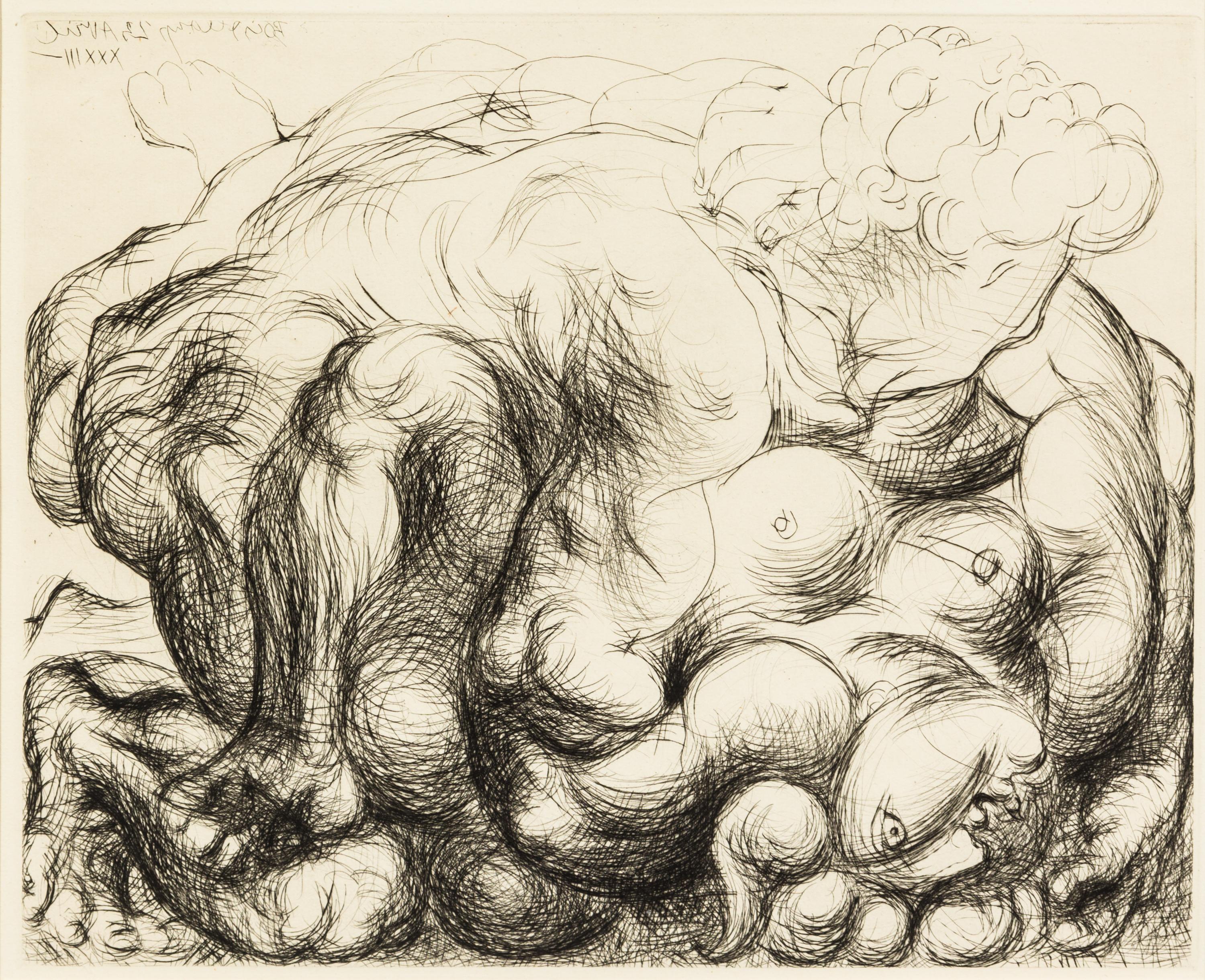 Pablo Picasso, (Spanish, 1881-1973), L'Etreinte III: (Le viol, V), 1933