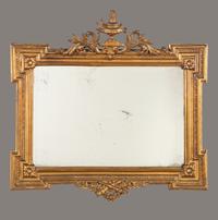A Neoclassical Giltwood Overmantel Mirror