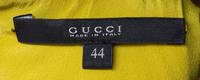 A Gucci Chartreuse Silk Bell Sleeve Dress, Dress: size 44; Belt: 30"- 32" x 2".