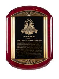 A St. Louis Sports Hall of Fame Plaque Awarded to Hall of Famer Ted Simmons from The Ted Simmons Collection