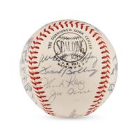 A 1964 Milwaukee Brewers Team Signed Autograph Baseball