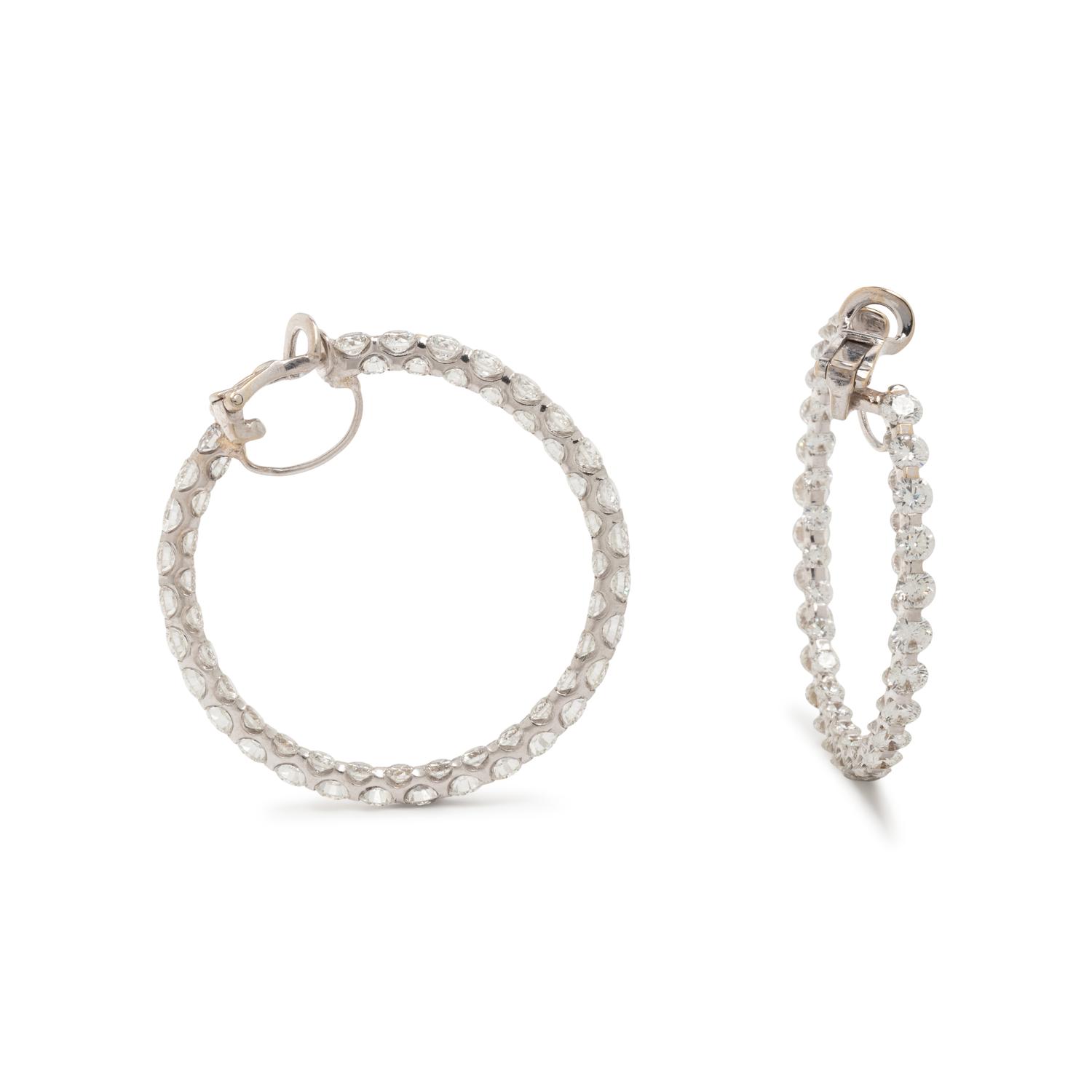 DIAMOND HOOP EARRINGS