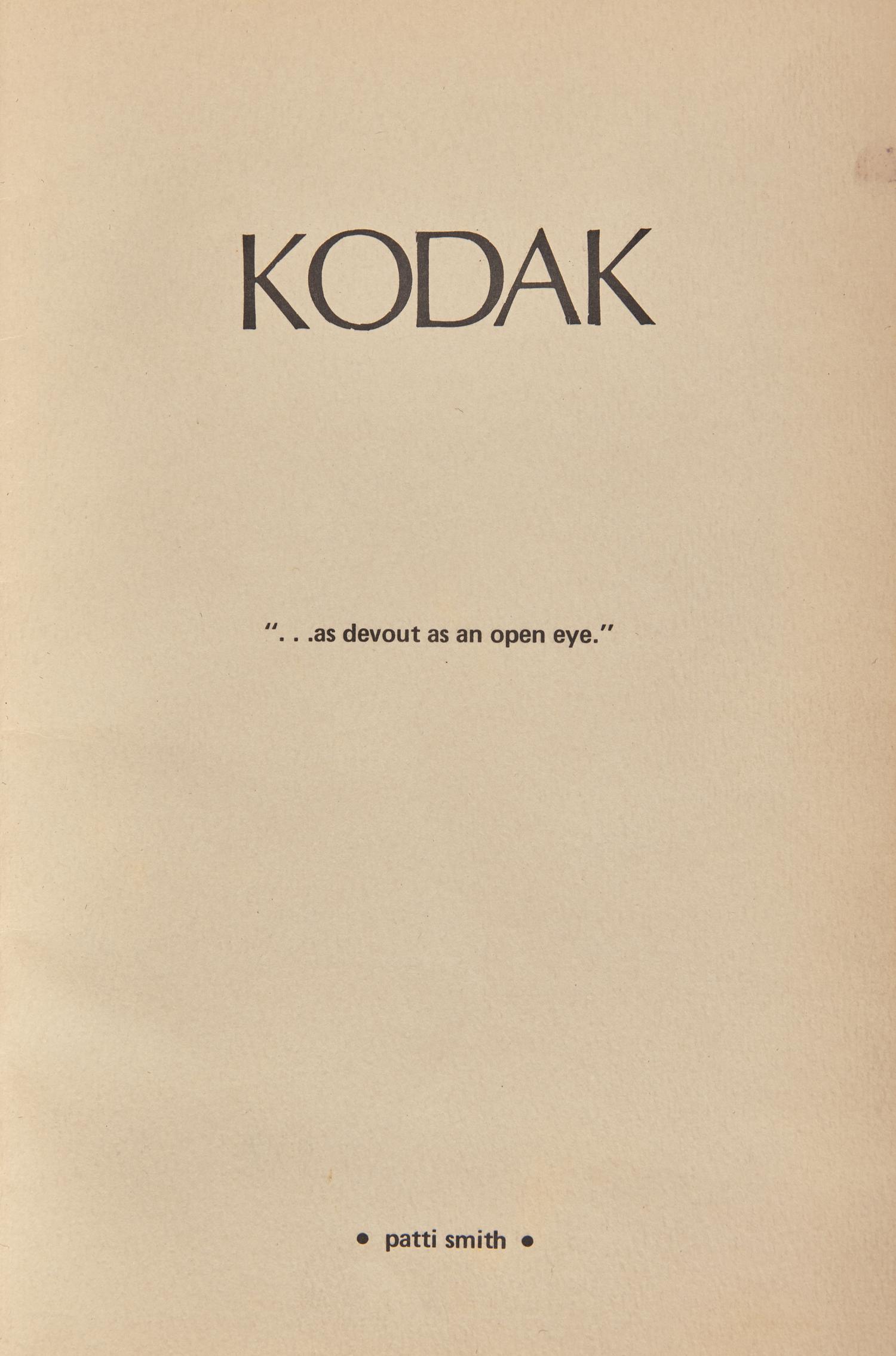 [Music] Smith, Patti. Kodak