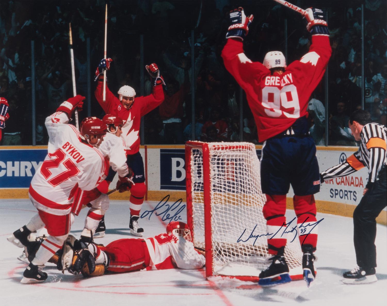 A Large Group of Hockey Hall of Fame Signed Artworks Including Wayne Gretzky and Mario Lemieux