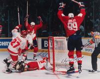 A Large Group of Hockey Hall of Fame Signed Artworks Including Wayne Gretzky and Mario Lemieux