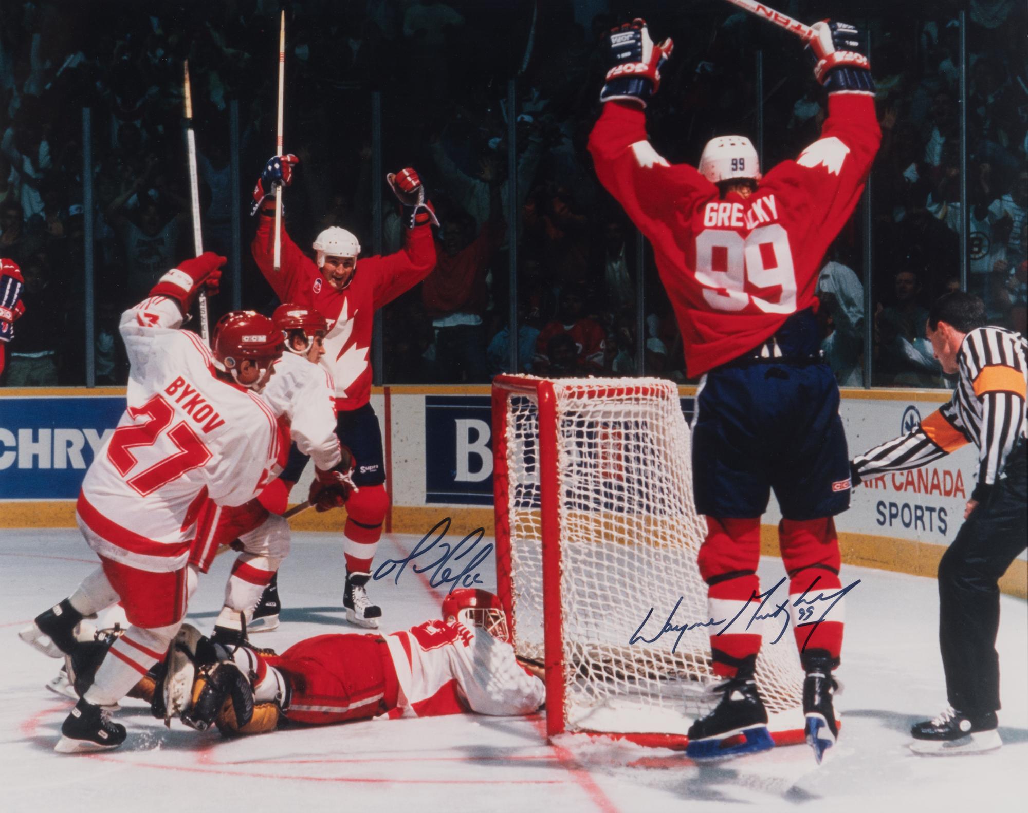 A Large Group of Hockey Hall of Fame Signed Artworks Including Wayne Gretzky and Mario Lemieux