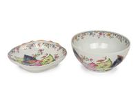 Two Mottahedeh "Tobacco Leaf" Porcelain Articles