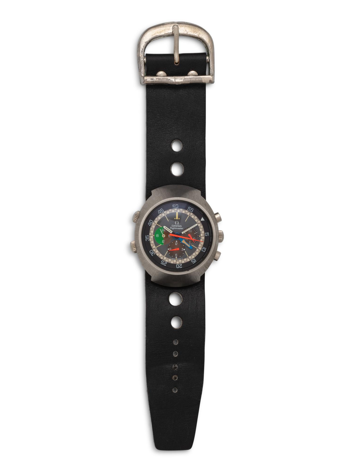 OMEGA, STAINLESS STEEL 'FLIGHTMASTER' WATCH
