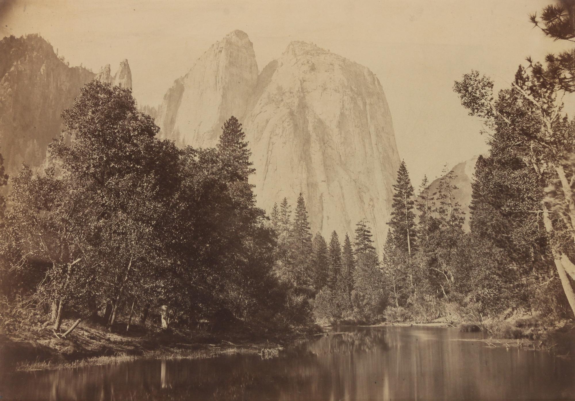 Carleton Eugene Watkins, (American, 1829-1916), Cathedral Rocks The City from Telegraph Hill and Yosemite (double sided) together with