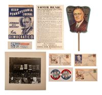 [ROOSEVELT, Franklin Delano (1882-1945). A large group of broadsides, pamphlets, tickets, and other campaign ephemera.