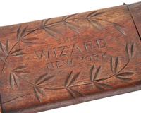 A China Trade Carved Teak Chart or Agent Box For The Ship Wizard Of New York