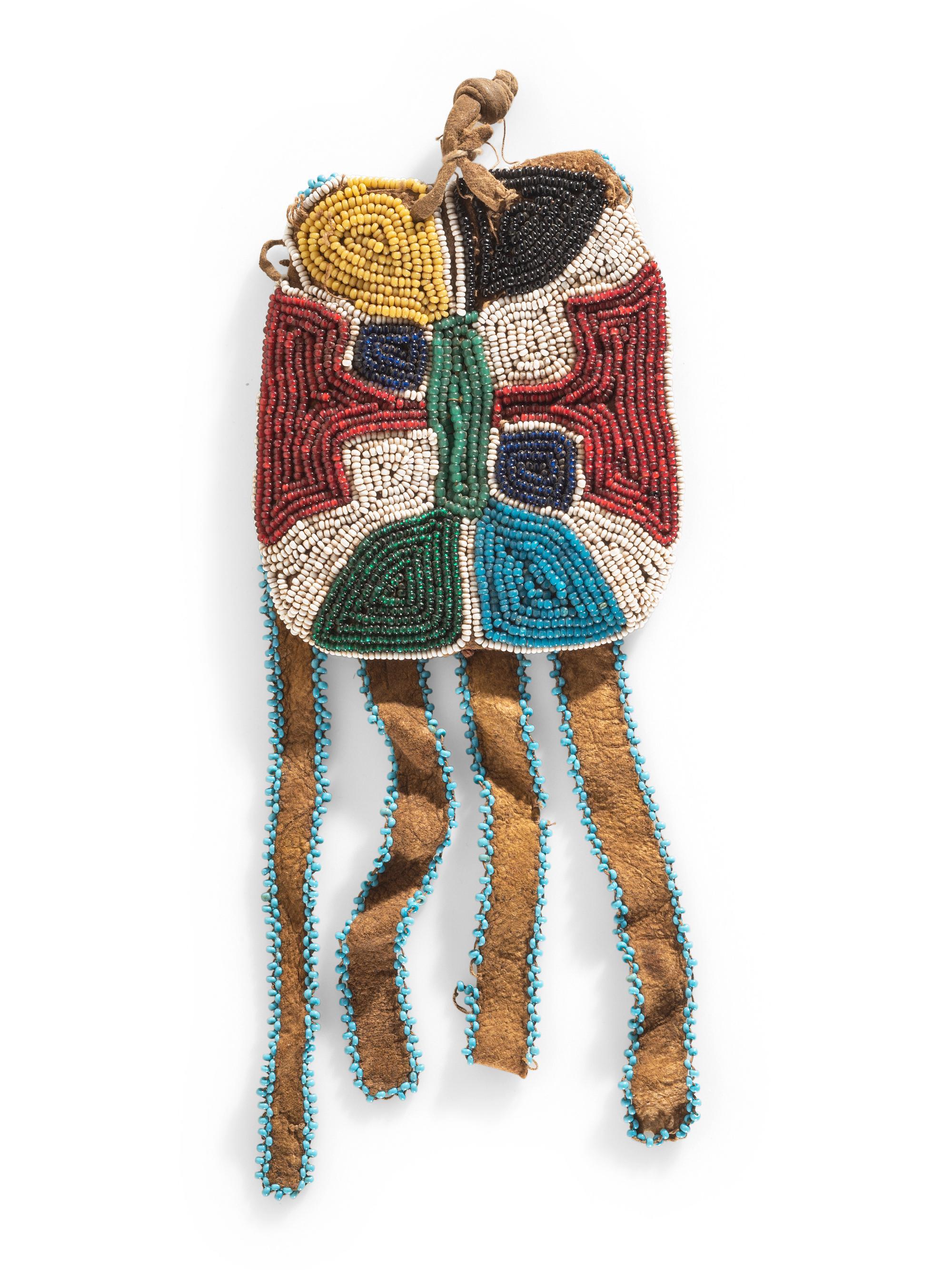 Prairie Beaded Hide Puzzle Pouch