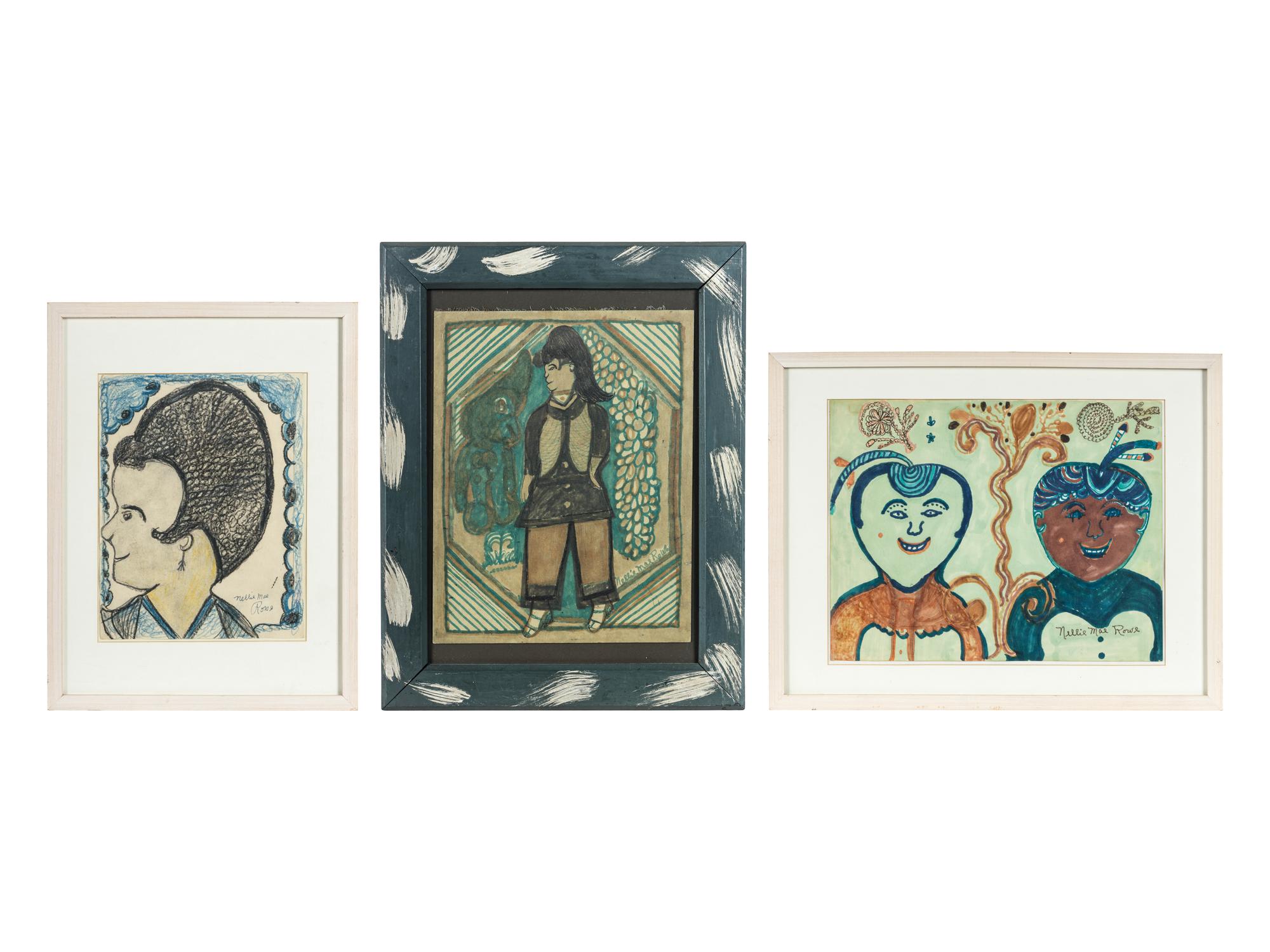Untitled (Self-Portrait), Standing Lady, and Untitled (Double Portrait) (three works)