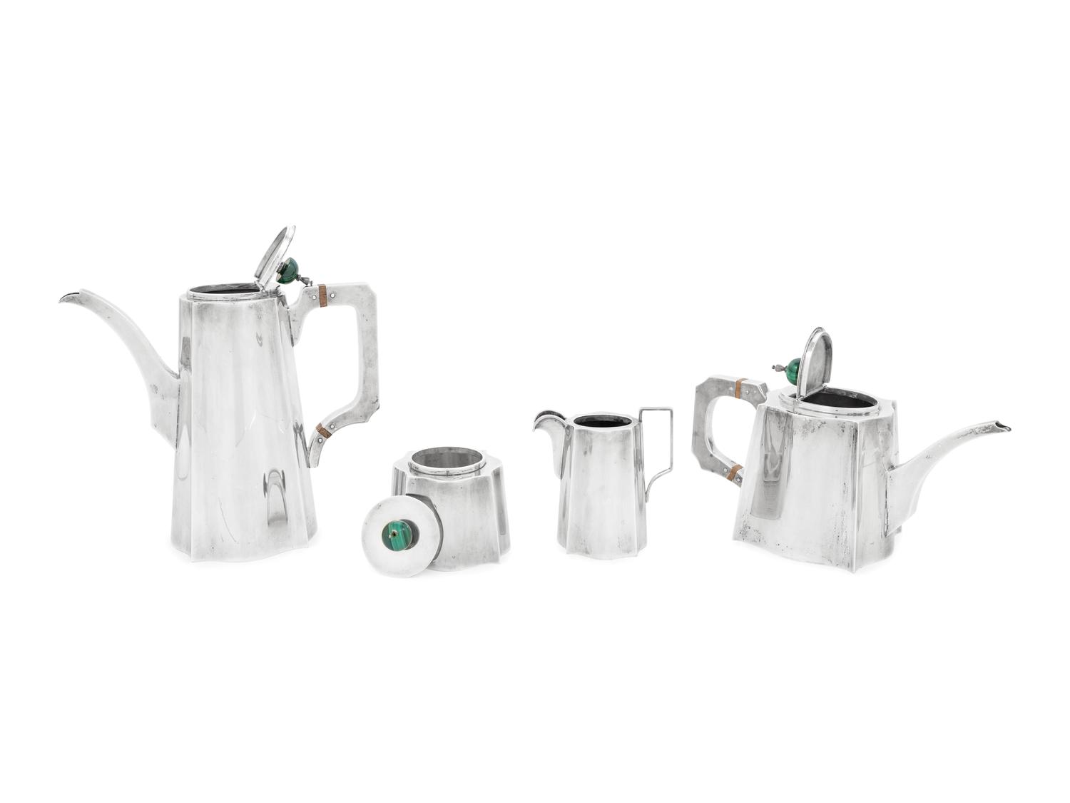 A Cartier Silver Four-Piece Tea and Coffee Service