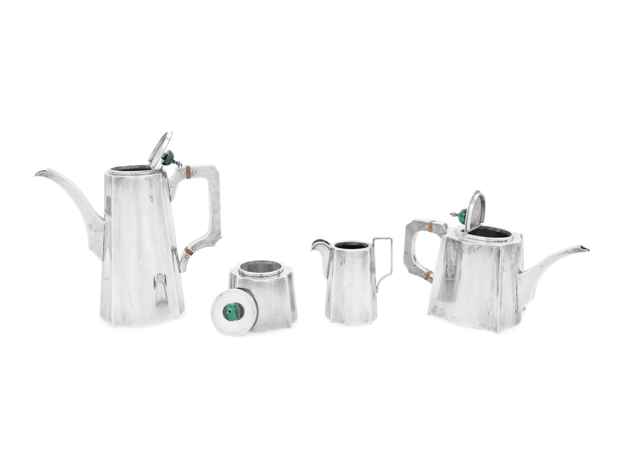 A Cartier Silver Four-Piece Tea and Coffee Service