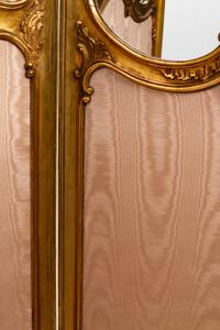 A Louis XV Style Giltwood And Mirrored Glass Three-Fold Floor Screen — LATE 19TH/EARLY 20TH CENTURY