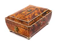 A Regency Tortoise Shell Table Casket Height 4 x width 8 1/2 x depth 6 1/2 inches. — 19TH CENTURY