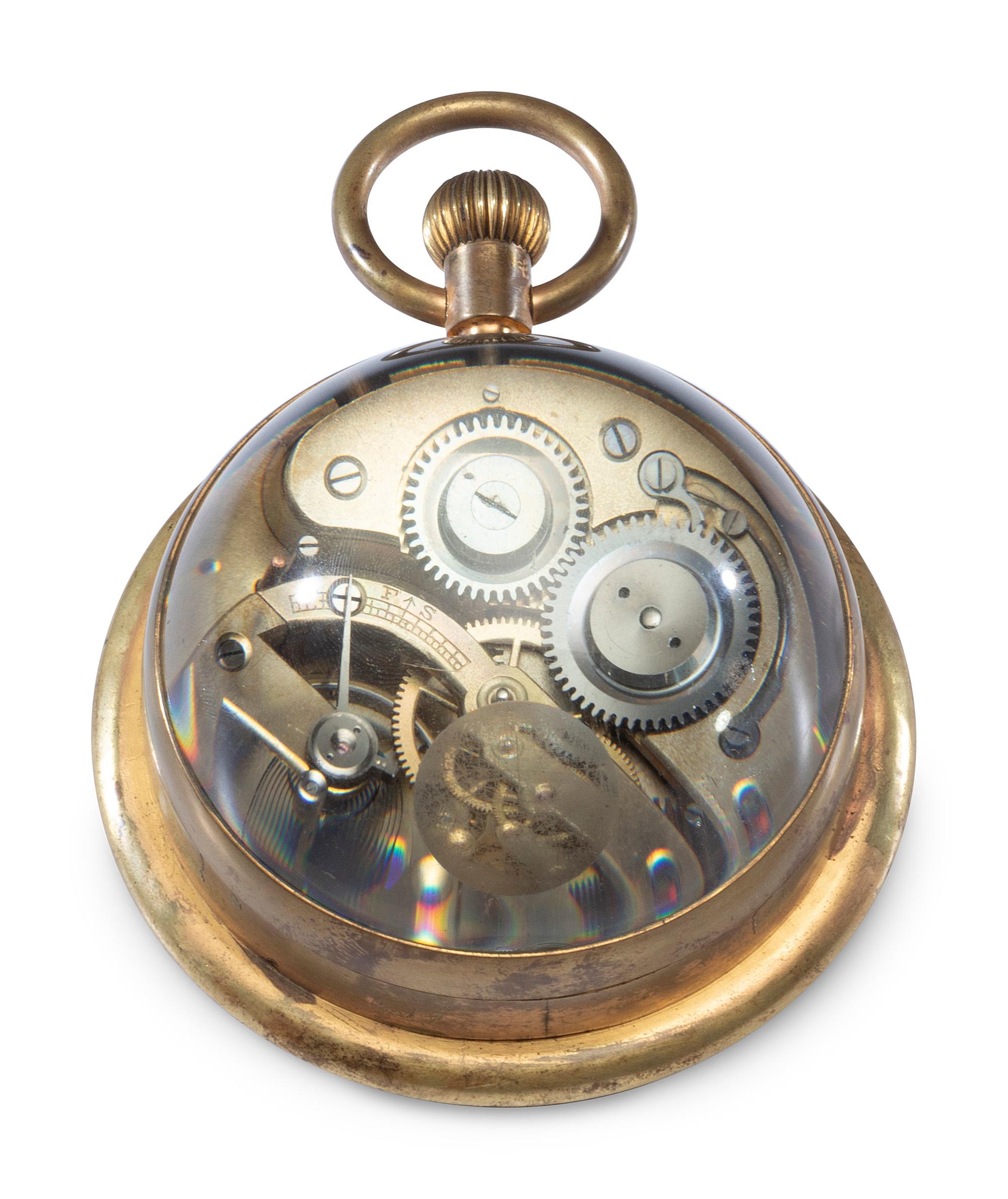 A French Jeweled Paperweight Clock