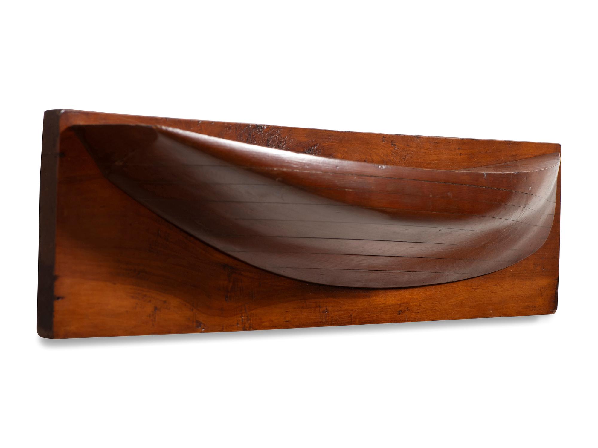 Two Mounted Half Hull Models