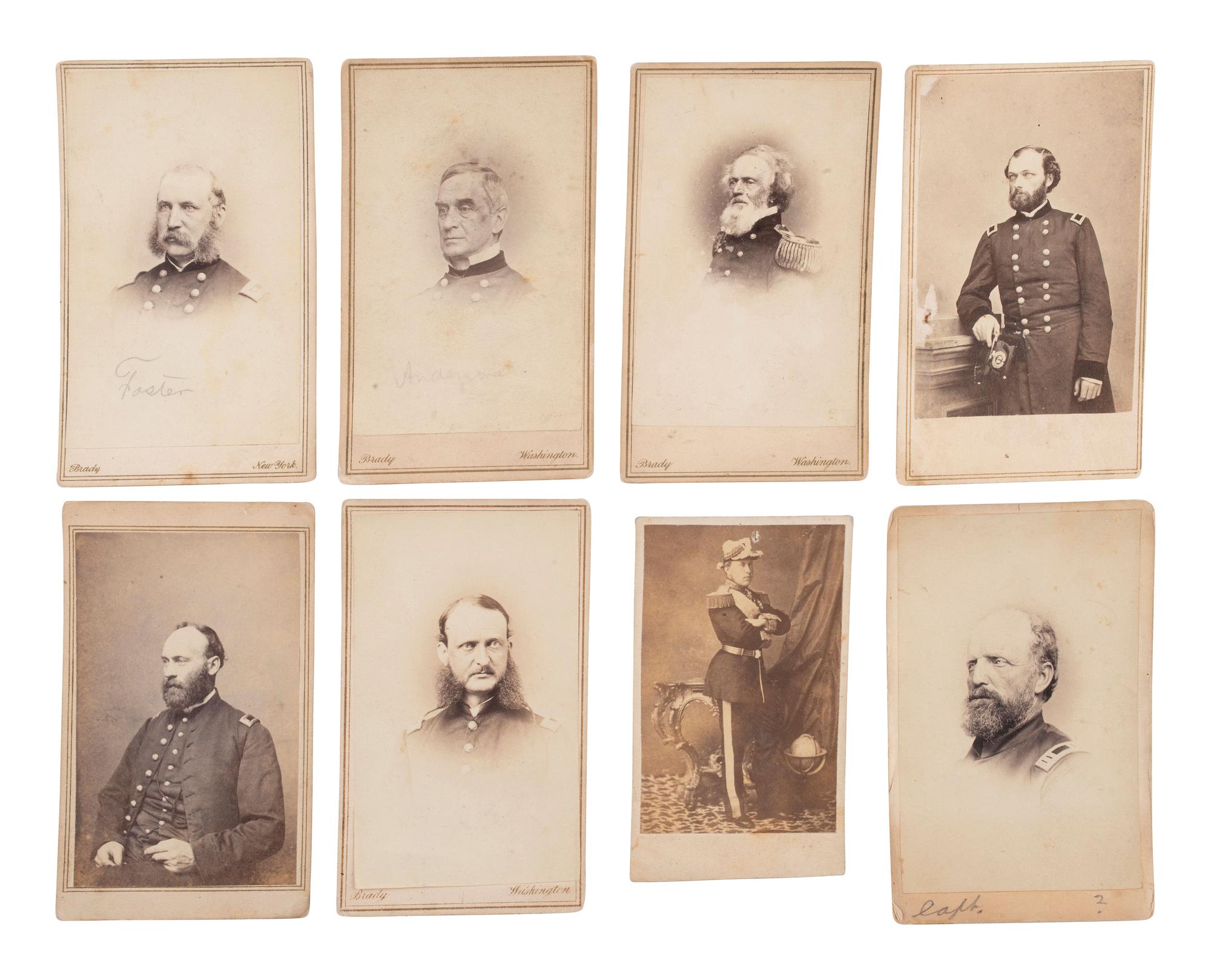 [CIVIL WAR - WESTERN THEATER - TRANS-MISSISSIPPI THEATER]. BRADY, Mathew (1822-1896), photographer. A group of 33 CDVs of Union generals and officers, incl. MCPHERSON, HALLECK, MCCLERNAND, MITCHELL, GILLMORE, MILROY, & FRY.
