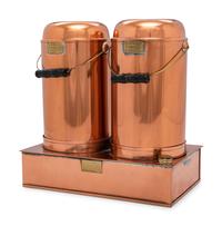 Three Sets of American Copper Mudge Canners