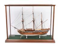 A Cased Model of The Royal Caroline