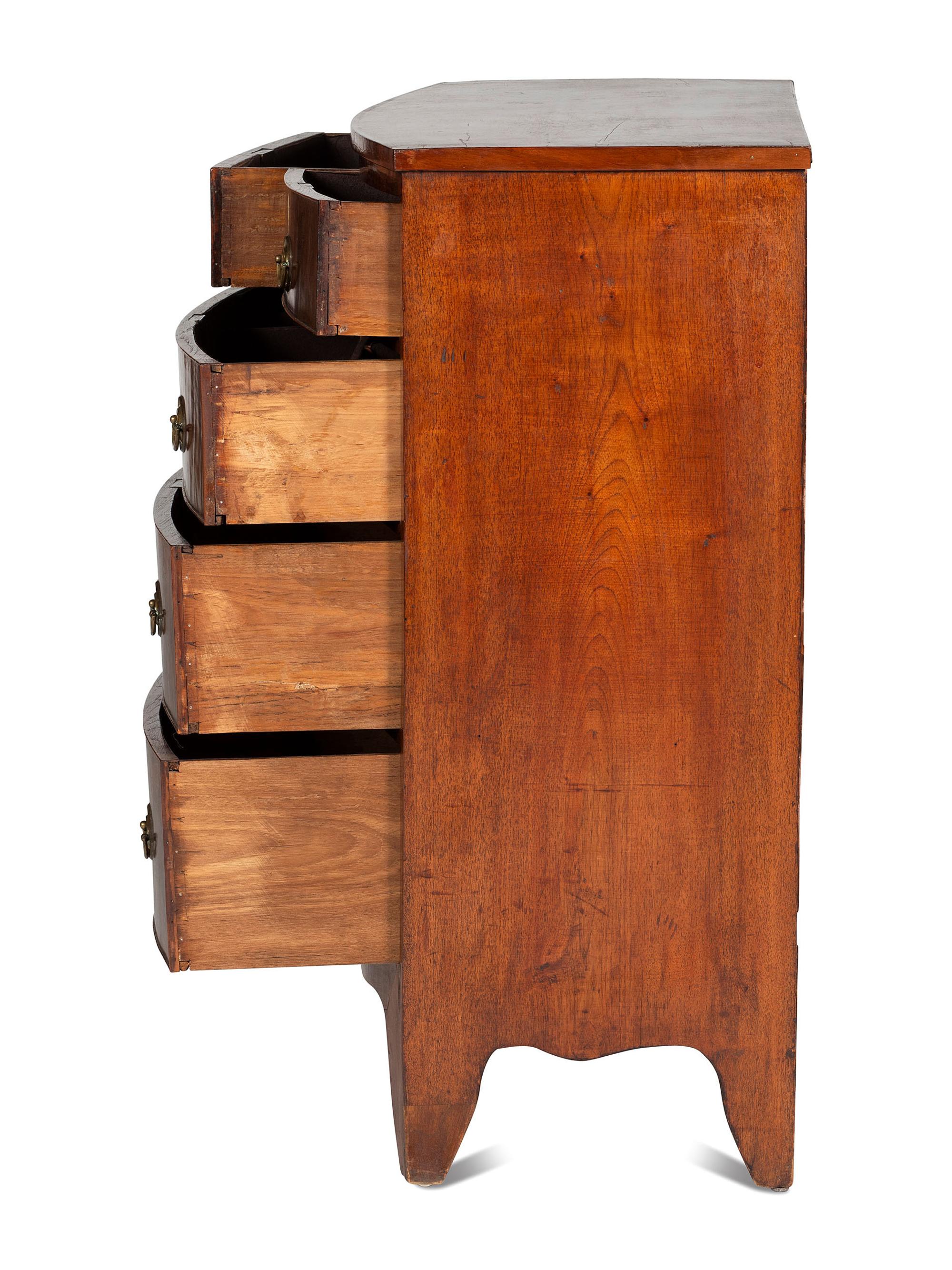 A George III Mahogany Bowfront Chest of Drawers