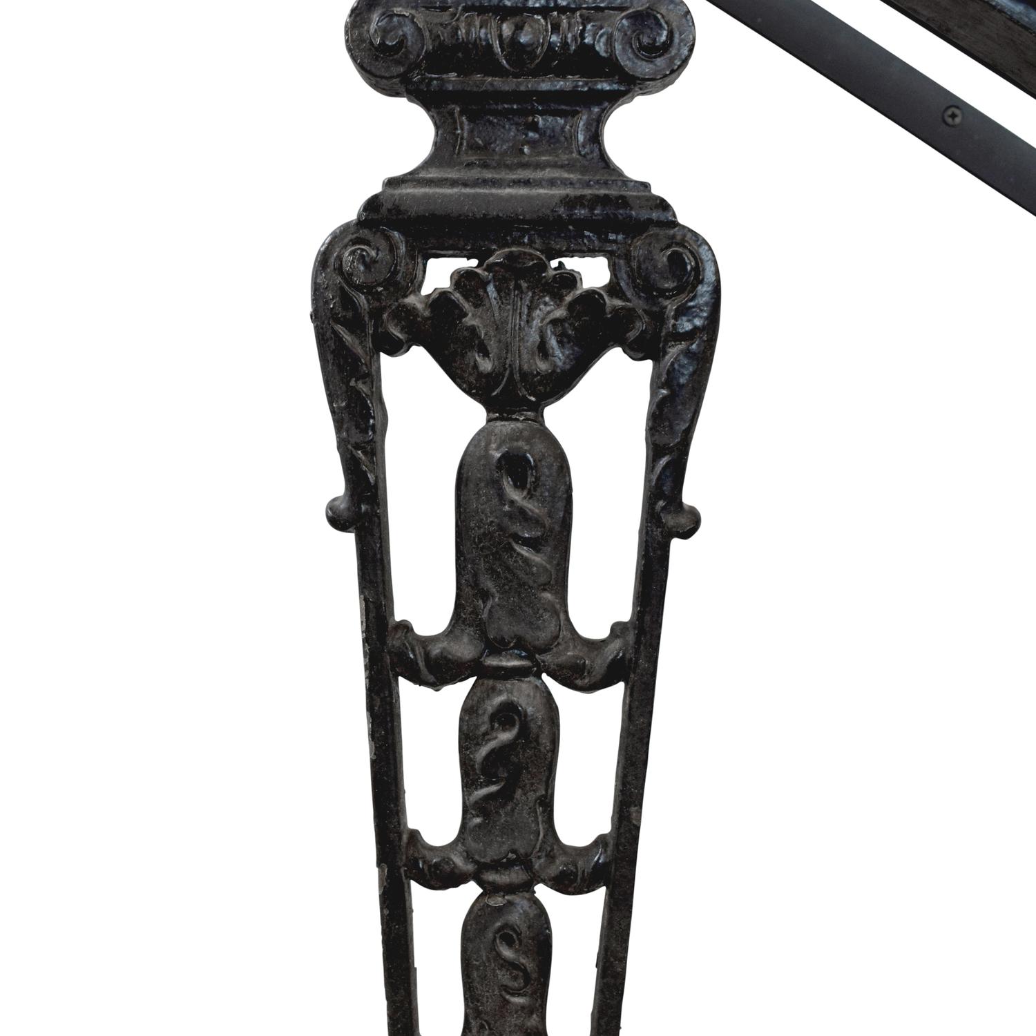 A Stair Railing from a Chicago Theater 58" W x 8" D x 59" H — United States, Early 20th Century