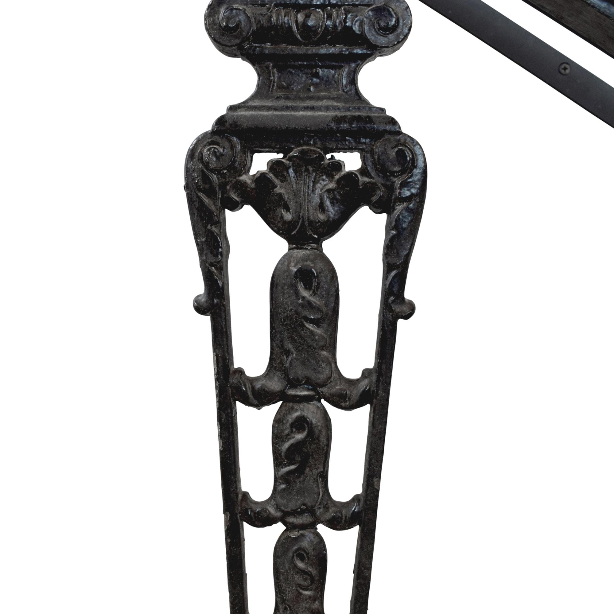 A Stair Railing from a Chicago Theater 58" W x 8" D x 59" H — United States, Early 20th Century