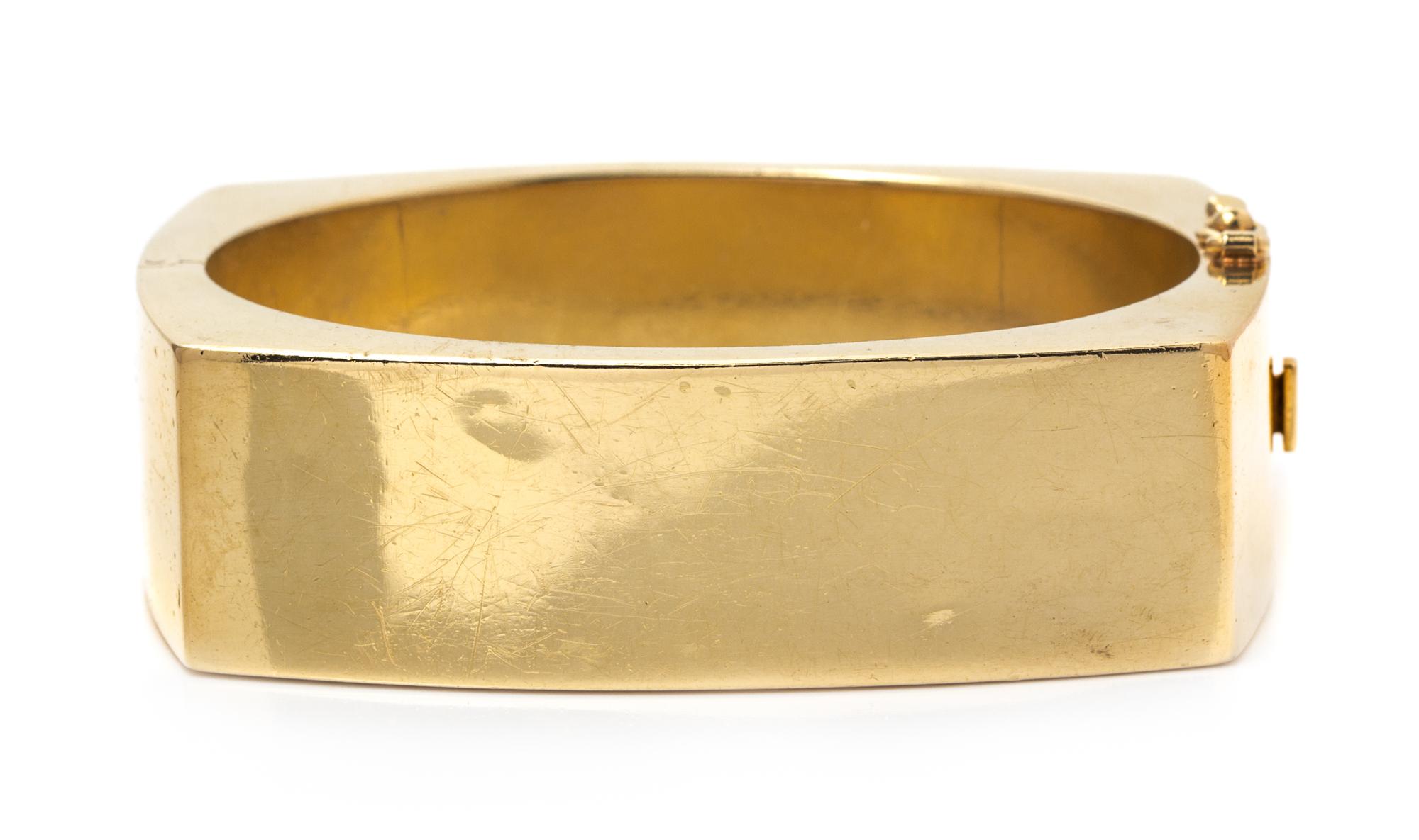 A 14 Karat Yellow Gold Bangle Bracelet, 36.30 dwts.