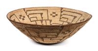 A Large Pima Basket Bowl Height 6 1/2 x diameter 18 1/4 inches.