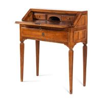 An Italian Walnut Slant-Front Bureau