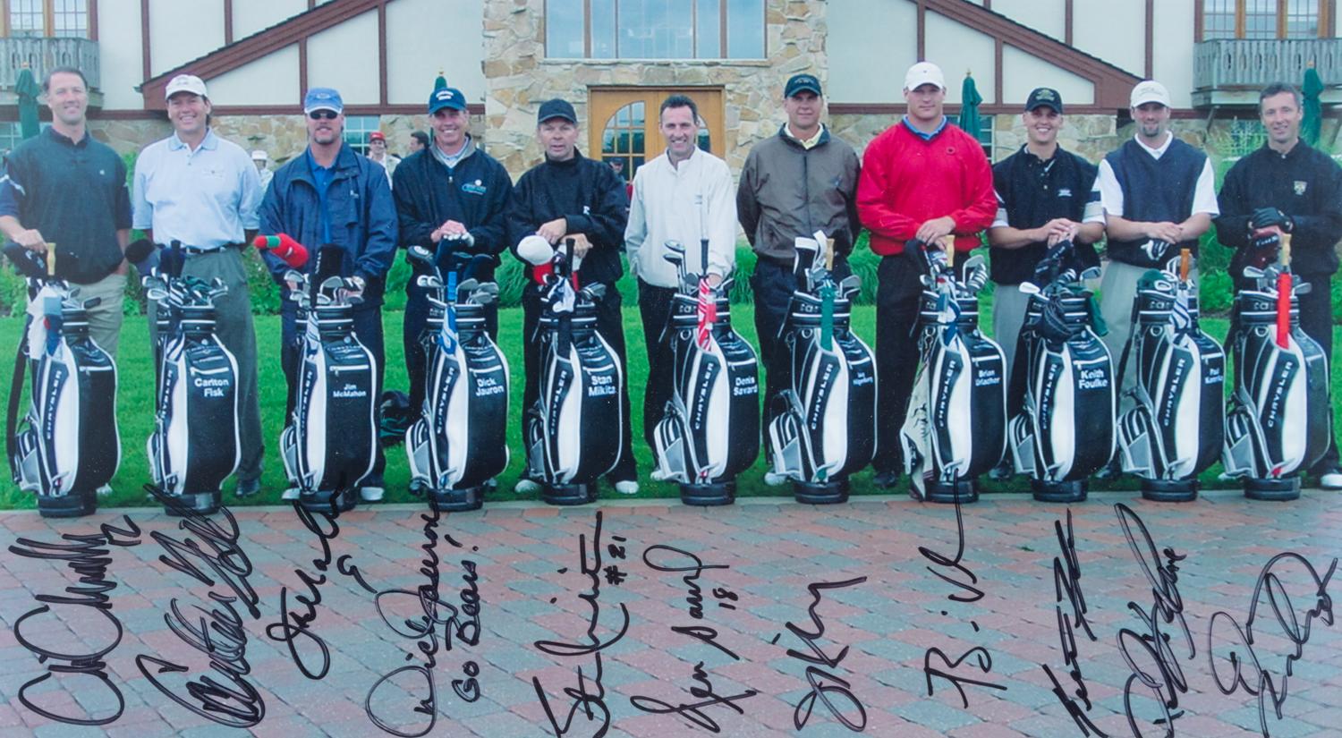 A 2002 Chrysler All-Star Golf Shootout Signed Photograph Including Multiple Chicago Sports Legends,