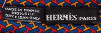 An Hermès Blue Silk Ascot,