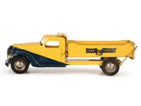 Five Pressed Metal Toy Trucks