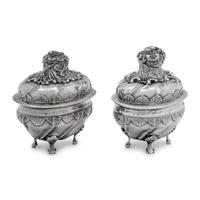 A Pair of Buccellati Silver Table Boxes