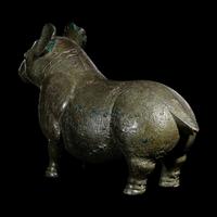A Yixi Pottery Imitating Bronze Figure of a Tapir