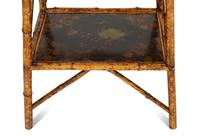 An Edwardian Chinoiserie Decorated Bamboo Side Table