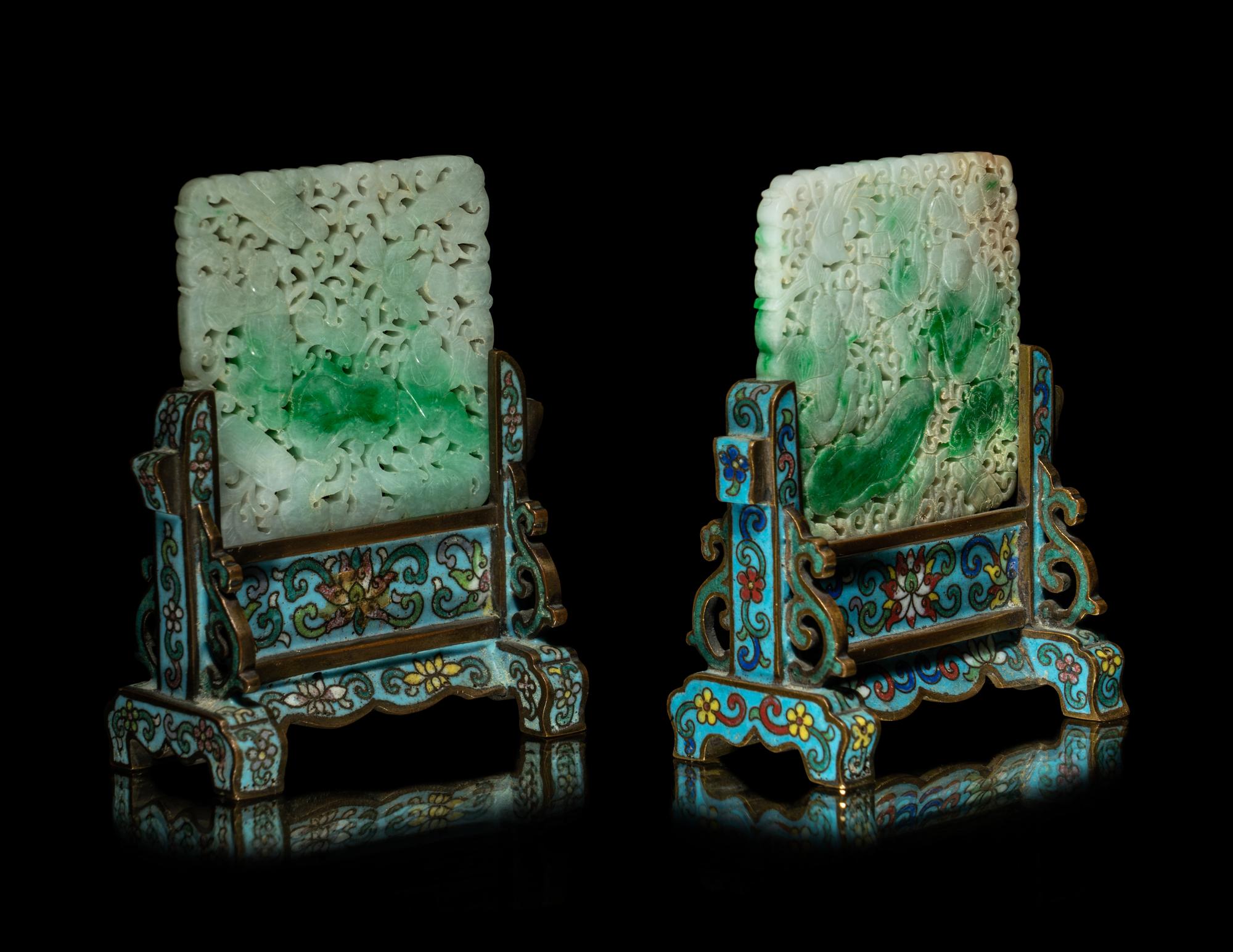 A Pair of Jadeite Plaques