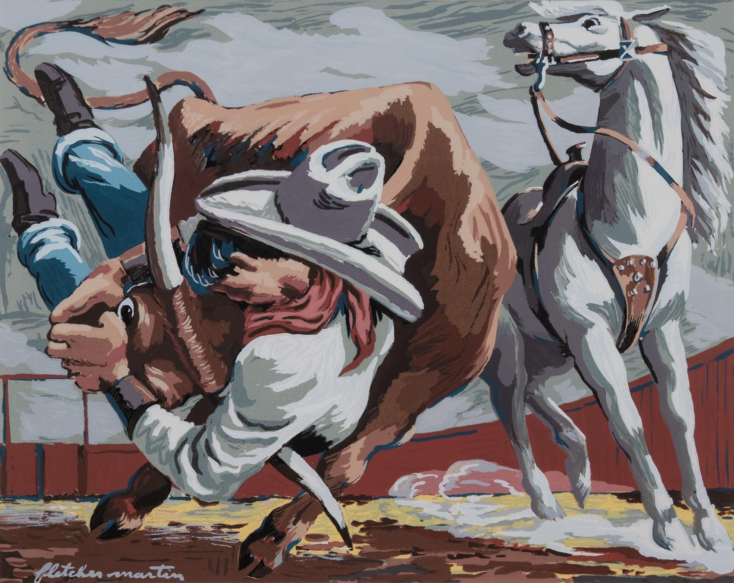 Fletcher Martin, (American, 1904-1979) — The Embrace (Rodeo), 1942
