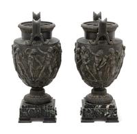A Pair of Cast Metal Models of the Townley Vase