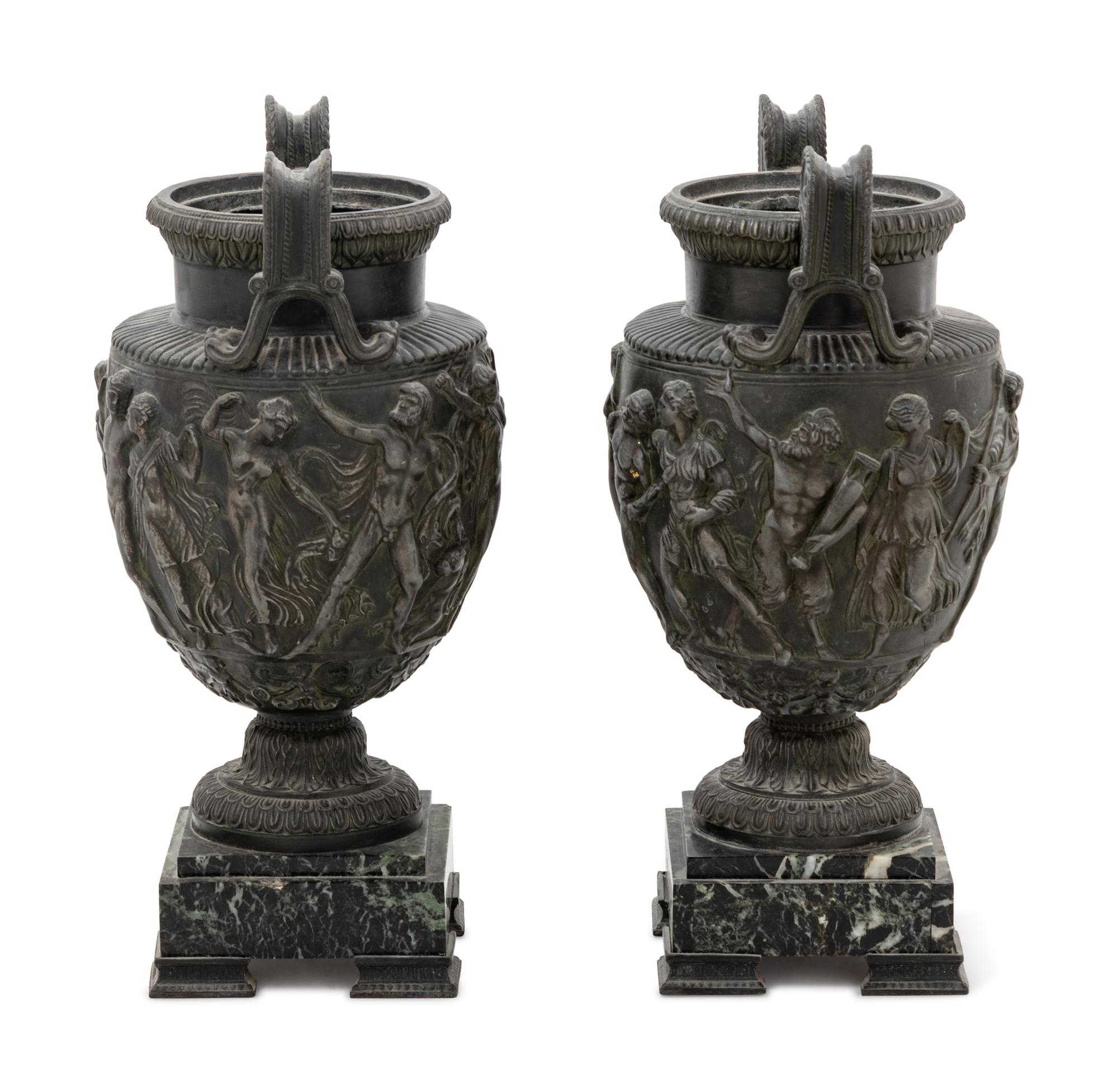 A Pair of Cast Metal Models of the Townley Vase