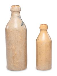 Two Stoneware Beer Bottles