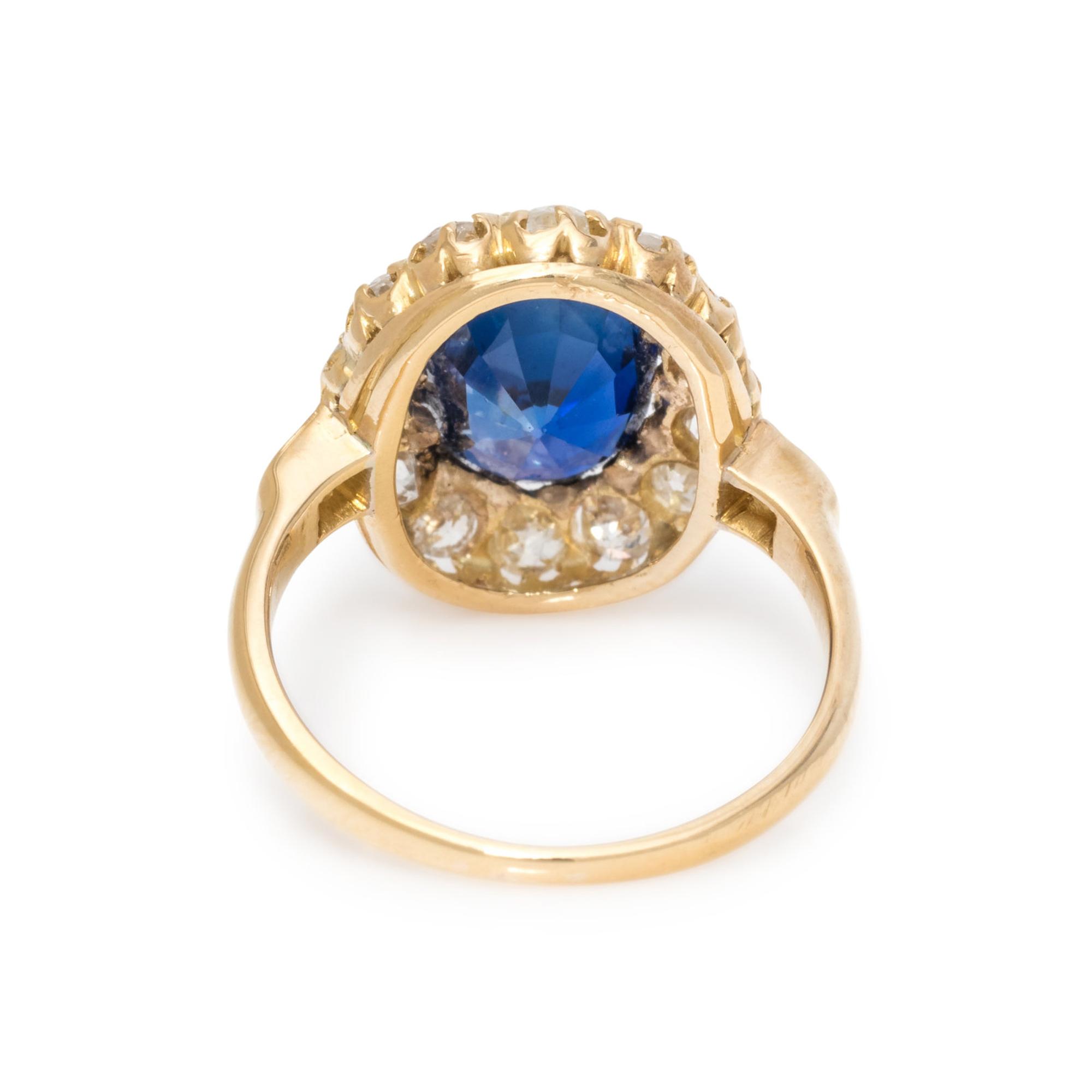 BURMESE SAPPHIRE AND DIAMOND RING