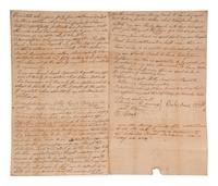 [ENSLAVEMENT]. Manuscript will bequeathing enslaved persons to decedent's wife and children. 1832.
