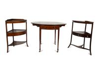 Three English Mahogany Tables — 19TH CENTURY