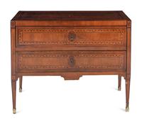 An Italian Marquetry Two-Drawer Commode