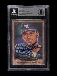 A 1998 Donruss Diamond Kings Derek Jeter Signed Autograph Baseball Card No. 10 (Beckett Authentication Services BAS Certified),