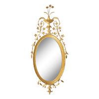 A Neoclassical Style Giltwood and Gesso Mirror