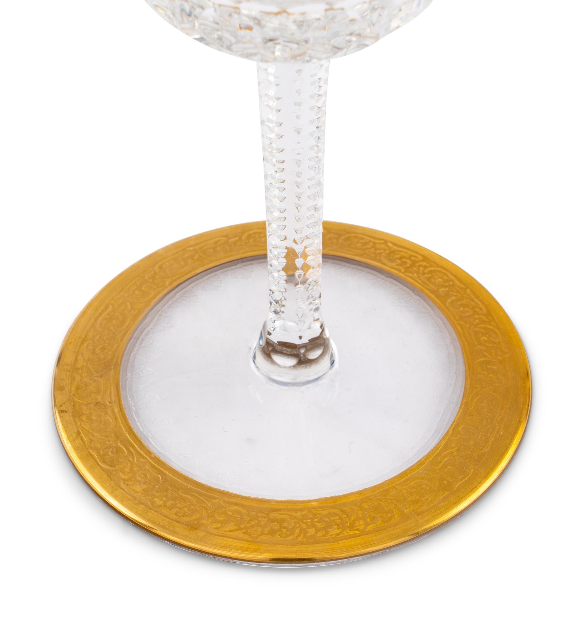 A Staint-Louis Thistle Gilt Stemware Service
